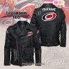 NHL Calgary Flames Belt Solid Zipper Street Leather Jacket