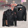 NHL Pittsburgh Penguins Belt Solid Zipper Street Leather Jacket NHL Pittsburgh Penguins Belt Solid Zipper Street Leather Jacket