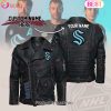 NHL San Jose Sharks Belt Solid Zipper Street Leather Jacket