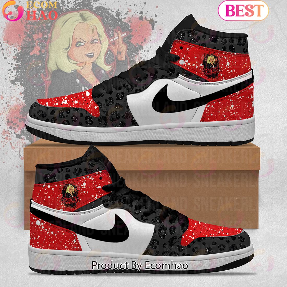 Halloween Bride of Chucky Air Jordan High Top Sneakers