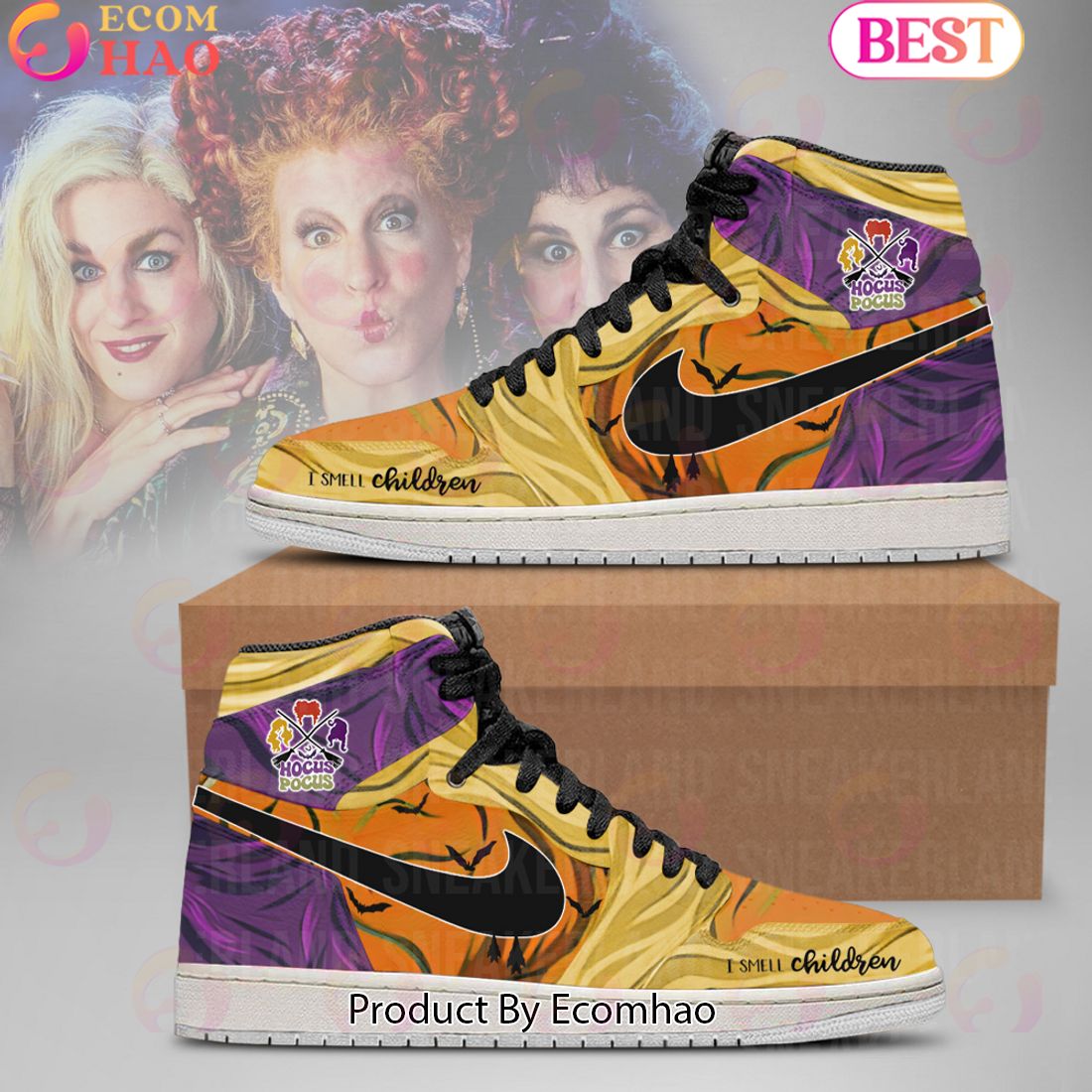 Halloween Hocus Pocus Air Jordan High Top Sneakers