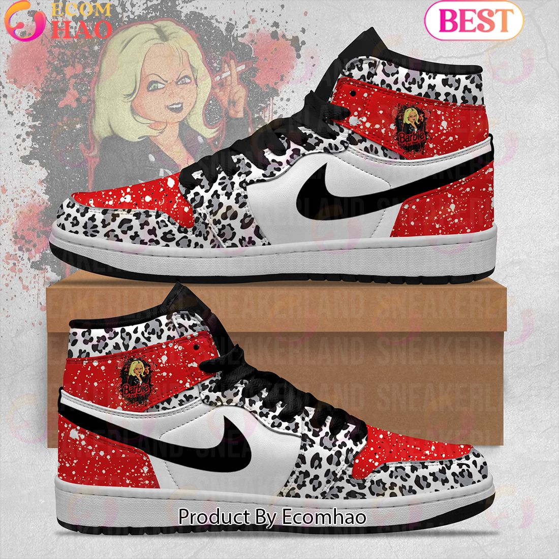 Halloween Tiffany Bride of Chucky Air Jordan High Top Sneakers