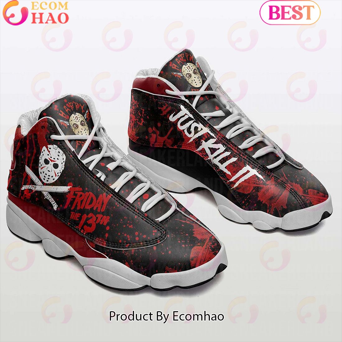 Just Kill It Friday The 13th Jason Voorhees Air Jordan 13 Sneakers