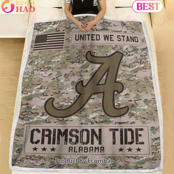 NCAA Alabama Crimson Tide Army Camo Fleece Blanket