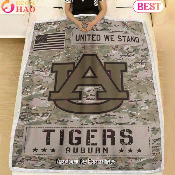 NCAA Auburn Tigers Army Camo Fleece Blanket