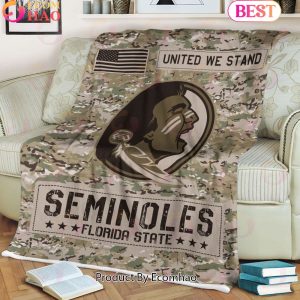 NCAA Florida State Seminoles Army Camo Fleece Blanket