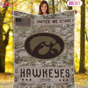 NCAA Iowa Hawkeyes Army Camo Fleece Blanket