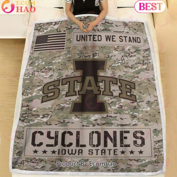 NCAA Iowa State Cyclones Army Camo Fleece Blanket