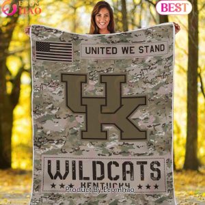 NCAA Kentucky Wildcats Army Camo Fleece Blanket