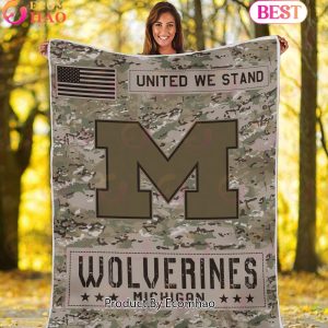 NCAA Michigan Wolverines Army Camo Fleece Blanket