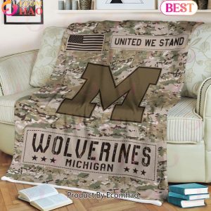 NCAA Michigan Wolverines Army Camo Fleece Blanket