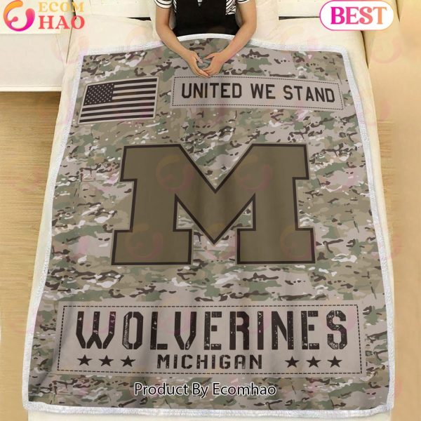 NCAA Michigan Wolverines Army Camo Fleece Blanket