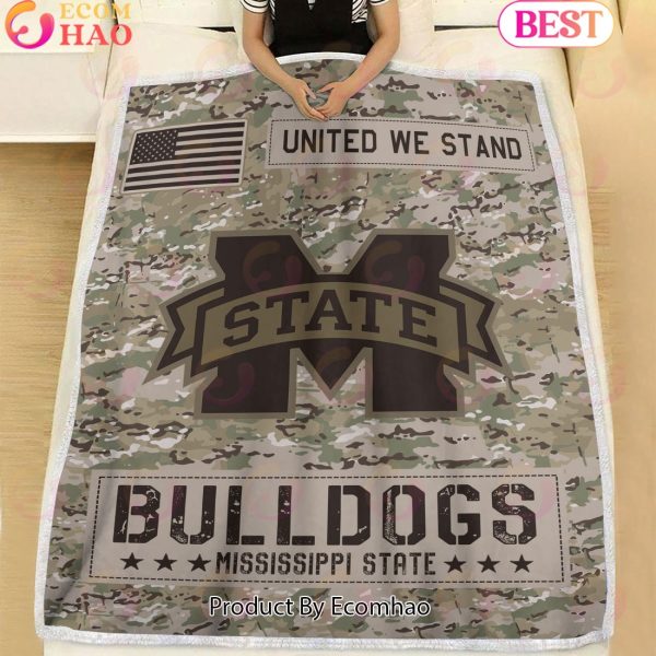 NCAA Mississippi State Bulldogs Army Camo Fleece Blanket