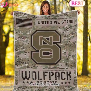 NCAA NC State Wolfpack Army Camo Fleece Blanket