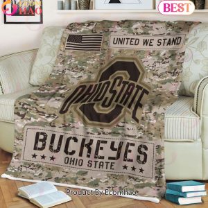 NCAA Ohio State Buckeyes Army Camo Fleece Blanket