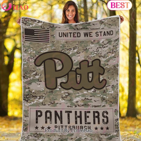 NCAA Pittsburgh Panthers Army Camo Tide Blanket