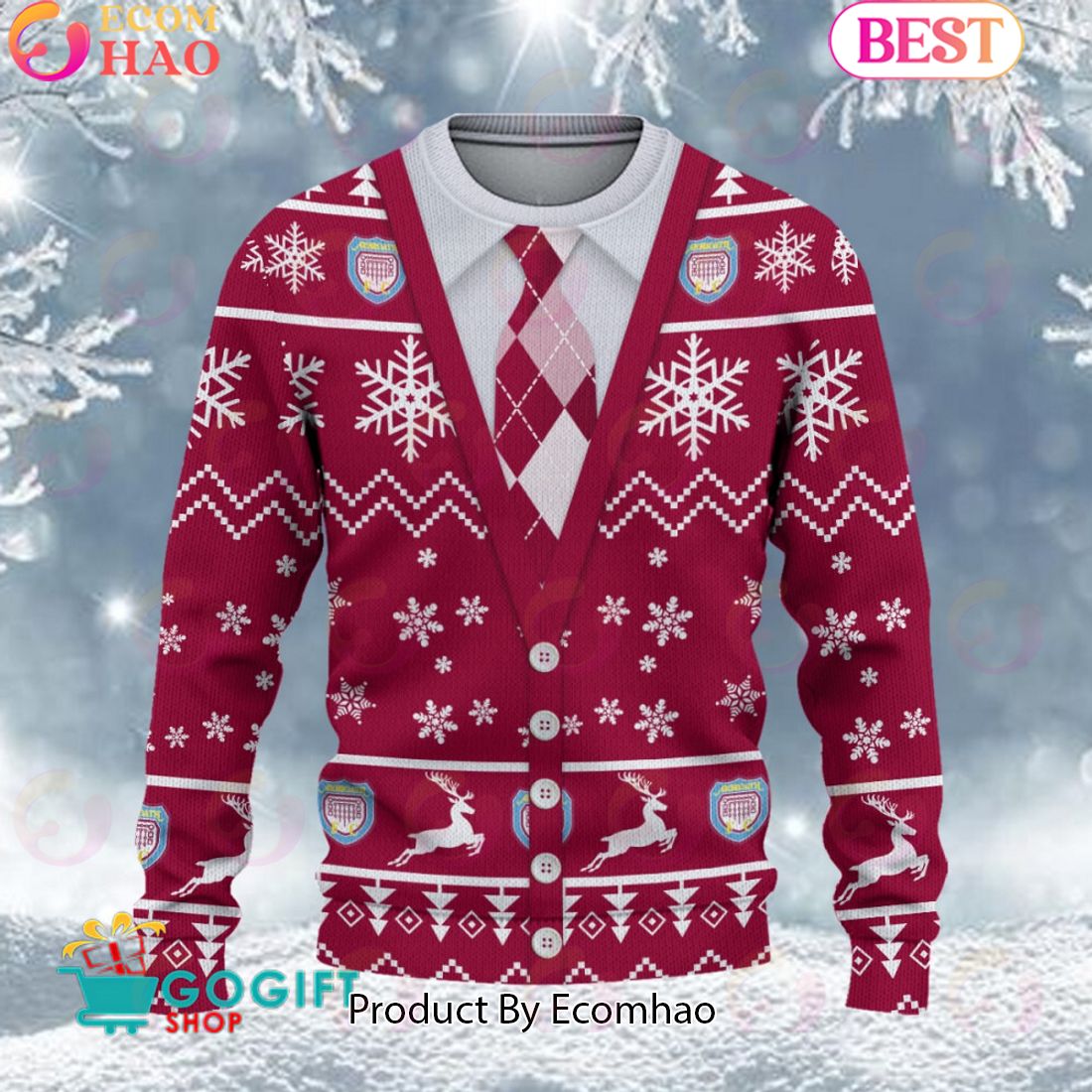 Arbroath F.C. Vest Design Ugly Christmas Sweater