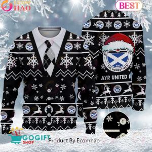 Ayr United F.C. Vest Design Ugly Christmas Sweater