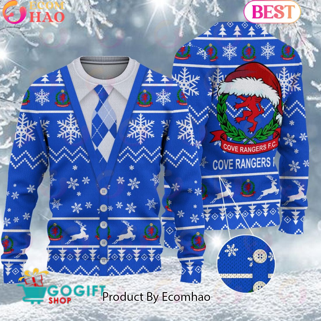 Greenock Morton F.C. Vest Design Ugly Christmas Sweater