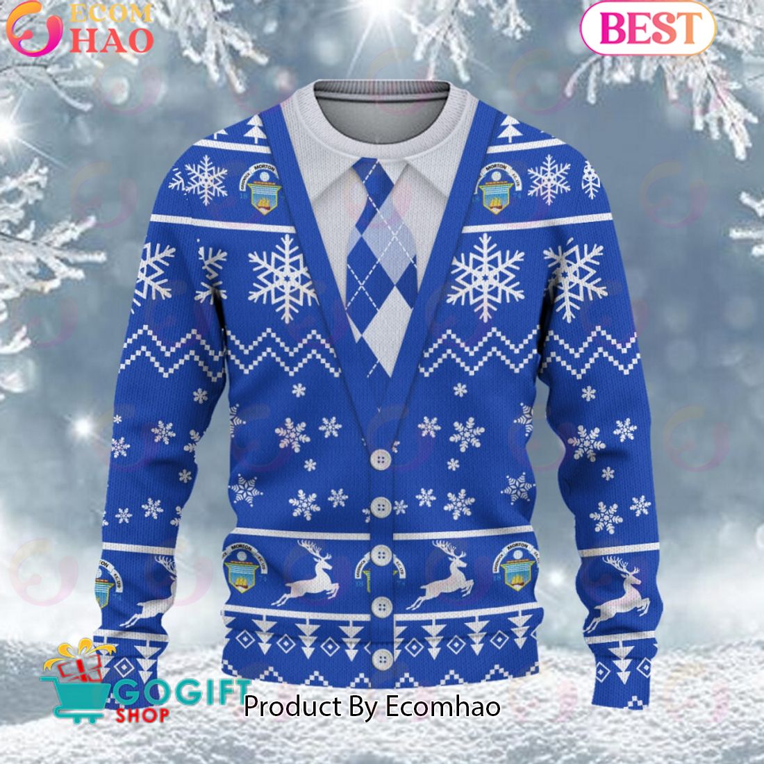 Greenock Morton F.C. Vest Design Ugly Christmas Sweater