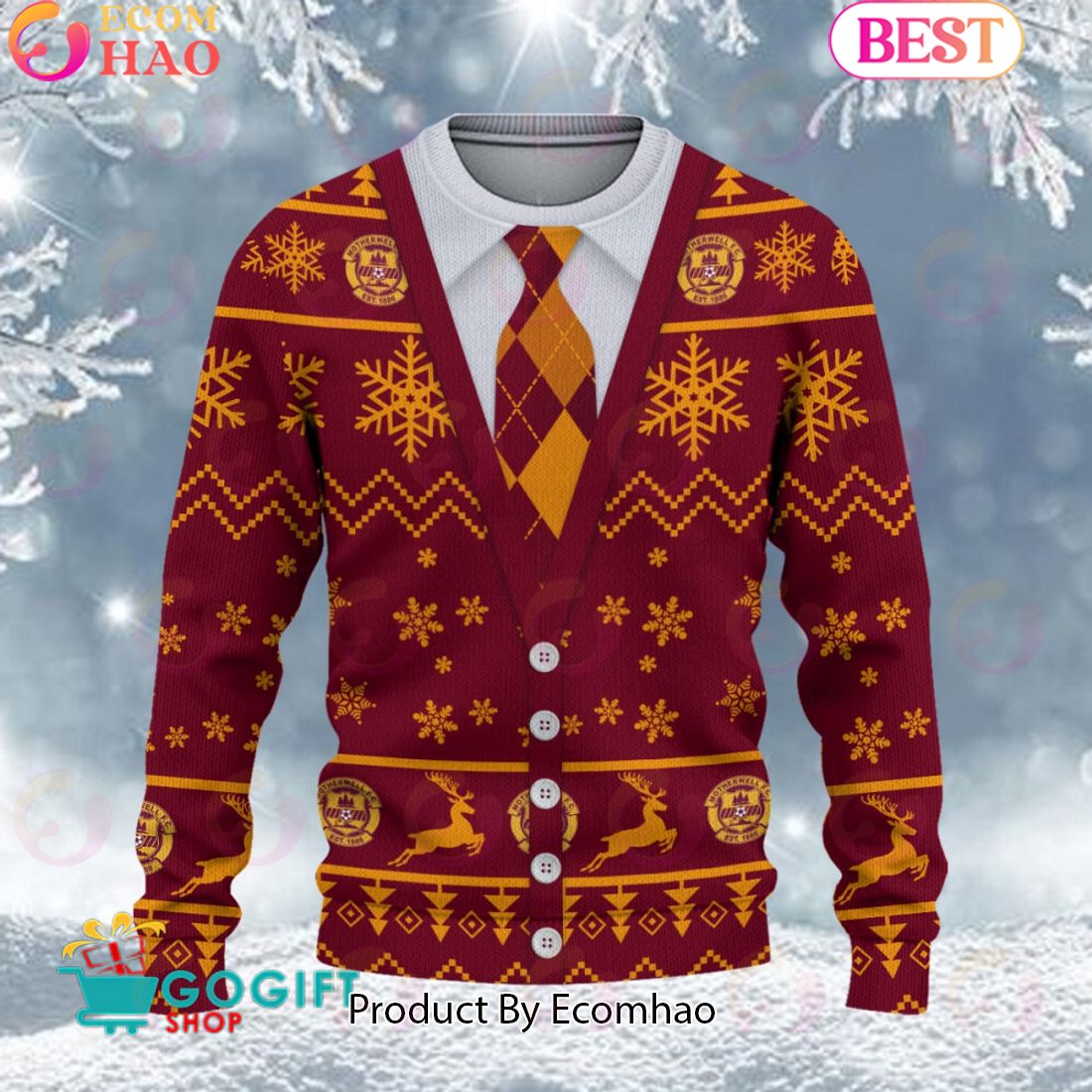 Motherwell F.C. Vest Design Ugly Christmas Sweater