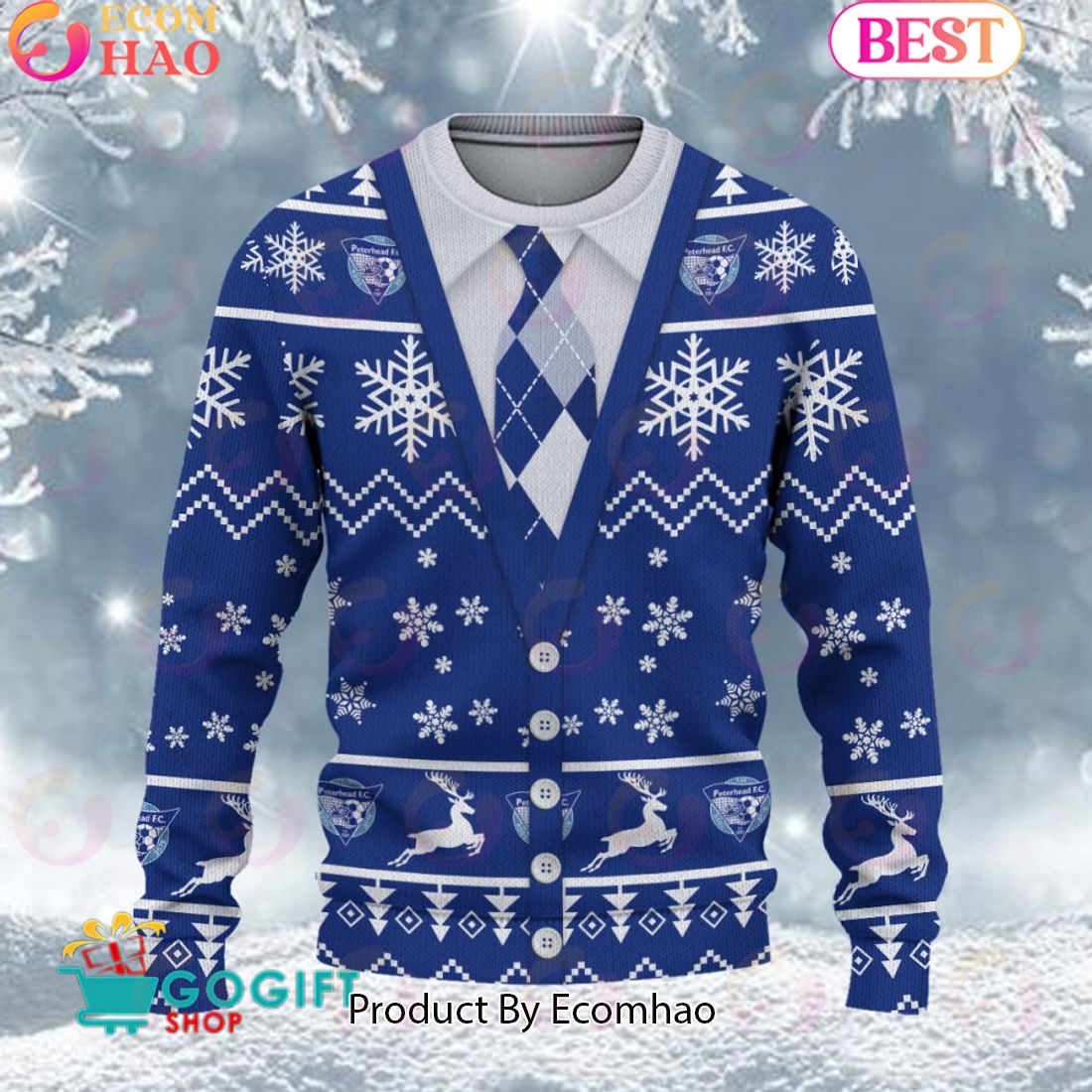 Peterhead F.C. Vest Design Ugly Christmas Sweater