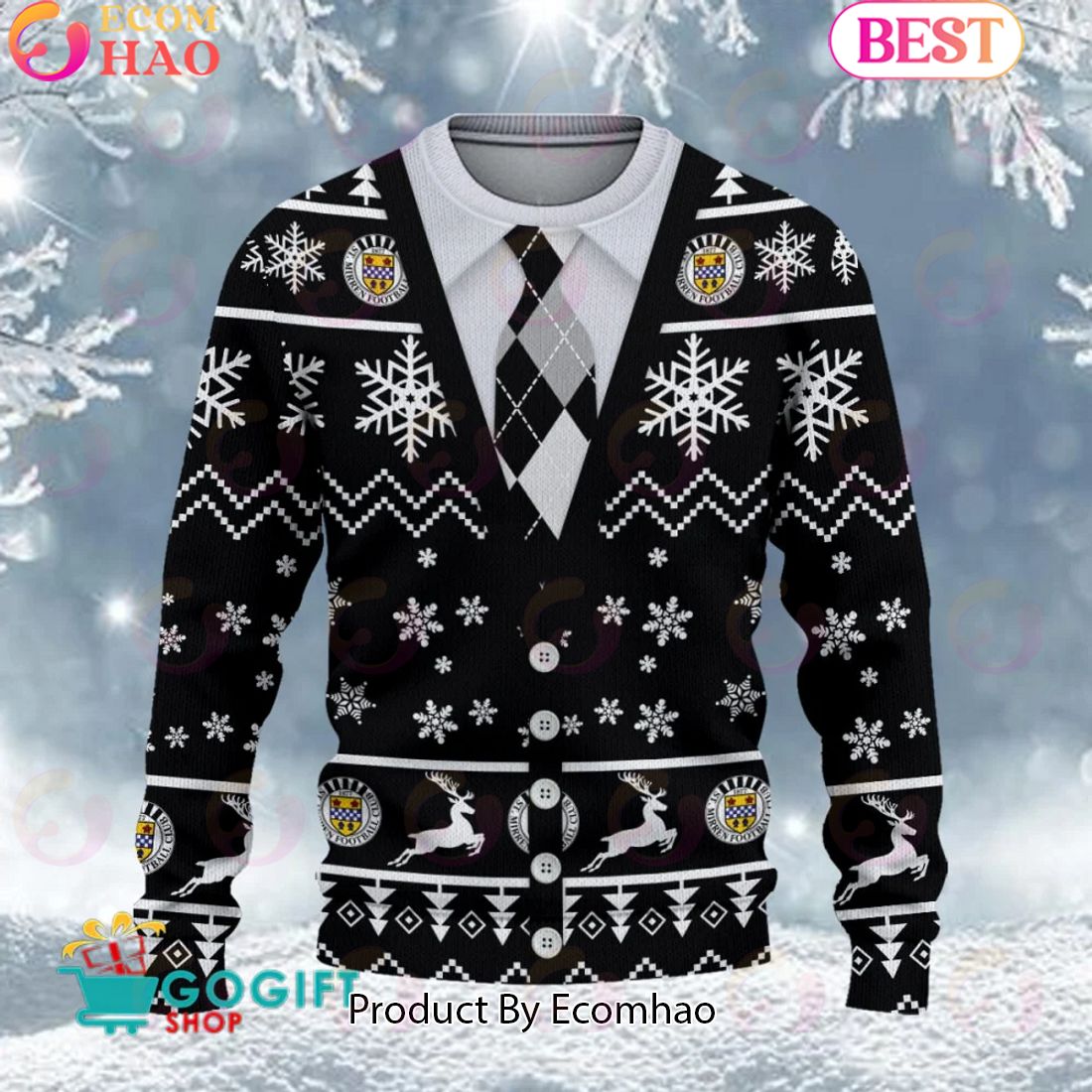 St Mirren F.C. Vest Design Ugly Christmas Sweater