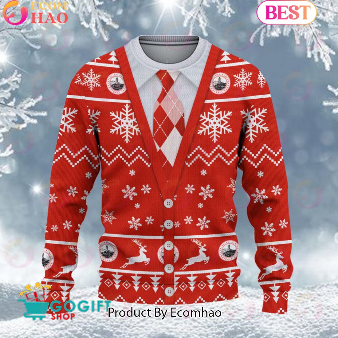 Stirling Albion F.C. Vest Design Ugly Christmas Sweater