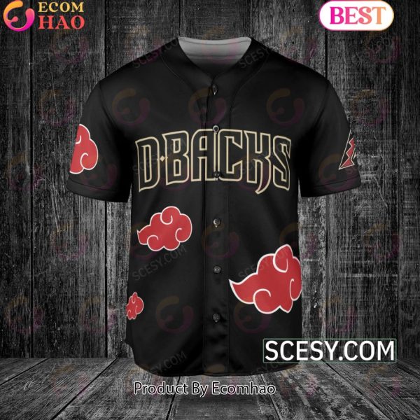 Arizona Diamondbacks Naruto Anime Akatsuki Baseball Jersey No Piping
