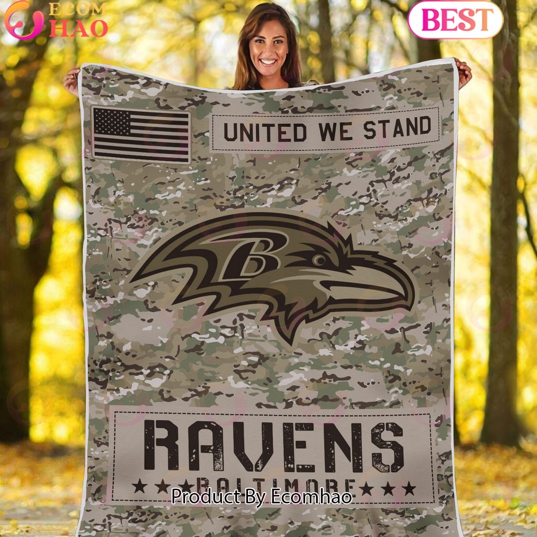 NFL Arizona Cardinals Army Camo Fleece Blanket