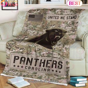 NFL Carolina Panthers Army Camo Fleece Blanket