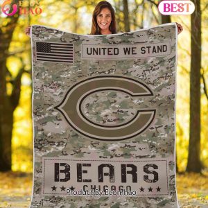 NFL Chicago Bears Army Camo Fleece Blanket