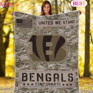 NFL Cincinnati Bengals Army Camo Fleece Blanket