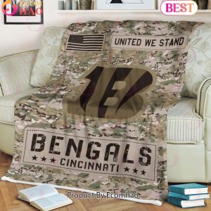 NFL Cincinnati Bengals Army Camo Fleece Blanket