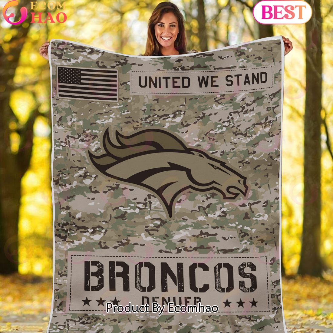 NFL Chicago Bears Army Camo Fleece Blanket