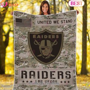 NFL Las Vegas Raiders Army Camo Fleece Blanket NFL Las Vegas Raiders Army Camo Fleece Blanket