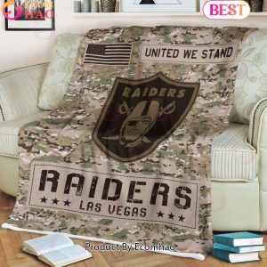 NFL Las Vegas Raiders Army Camo Fleece Blanket