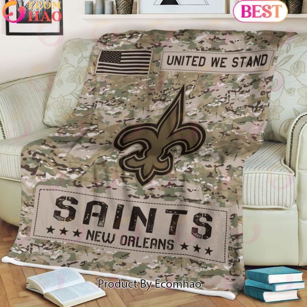 NFL New Orleans Saints Army Camo Fleece Blanket