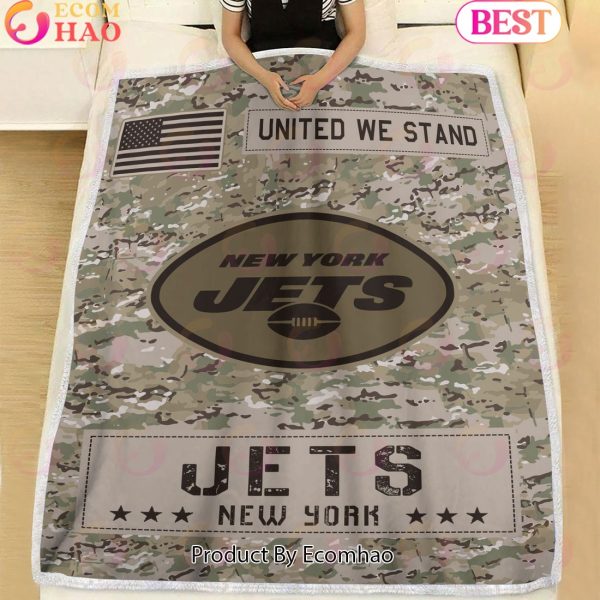 NFL New York Jets Army Camo Fleece Blanket