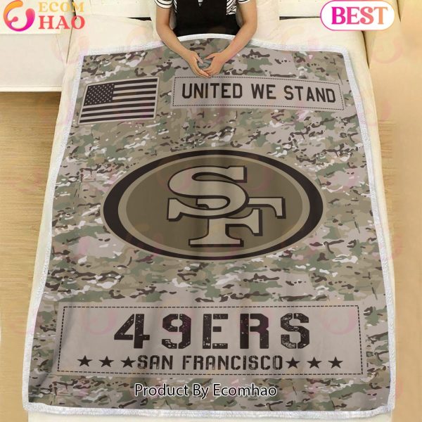 NFL San Francisco 49ers Army Camo Fleece Blanket
