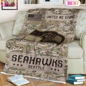 NFL Seattle Seahawks Army Camo Fleece Blanket