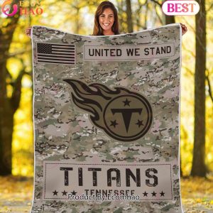 NFL Tennessee Titans Army Camo Fleece Blanket