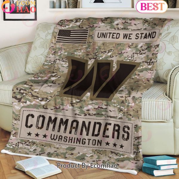 NFL Washington Commanders Army Camo Fleece Blanket