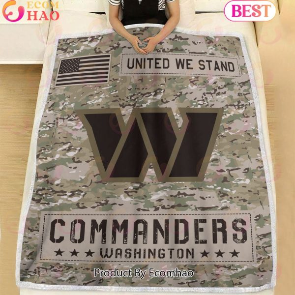 NFL Washington Commanders Army Camo Fleece Blanket