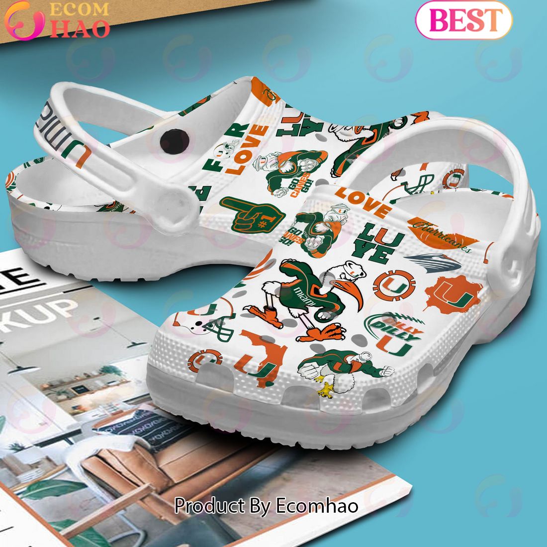 Miami Hurricanes Football Dilly Crocs