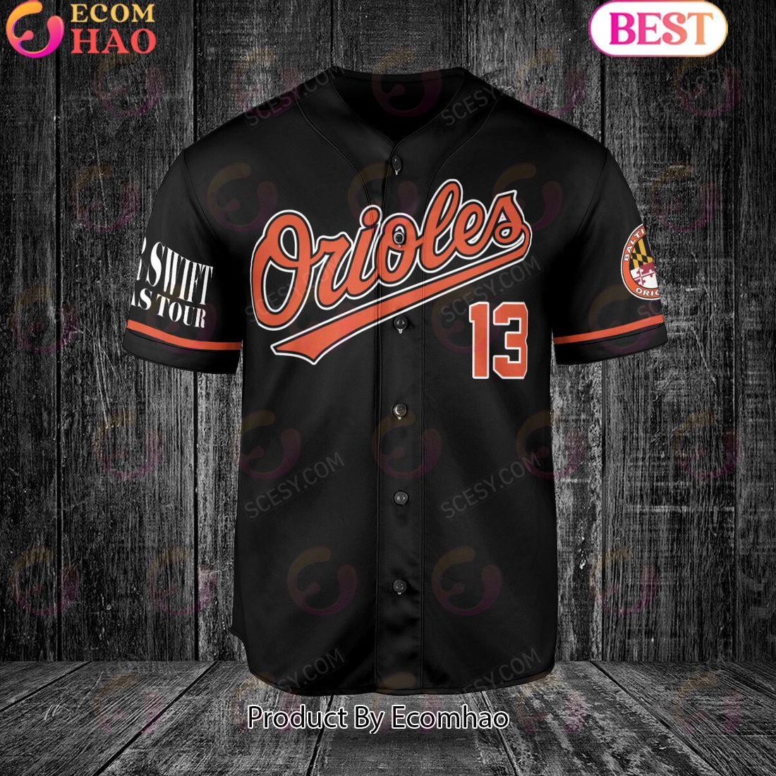 Baltimore Orioles Taylor Swift Baseball Jersey Black