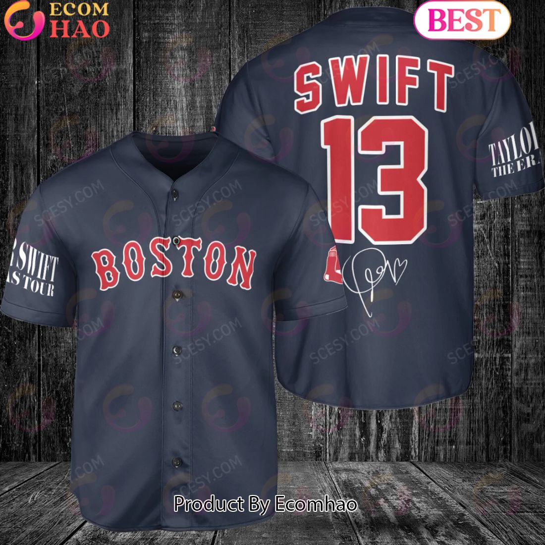 Boston Red Sox Taylor Swift Baseball Jersey Navy