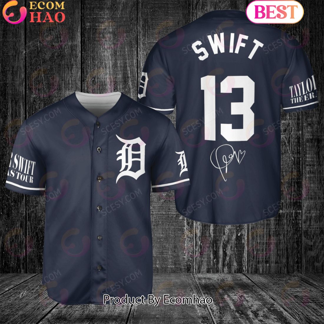 Detroit Tigers Taylor Swift x Detroit Tigers baseball jersey