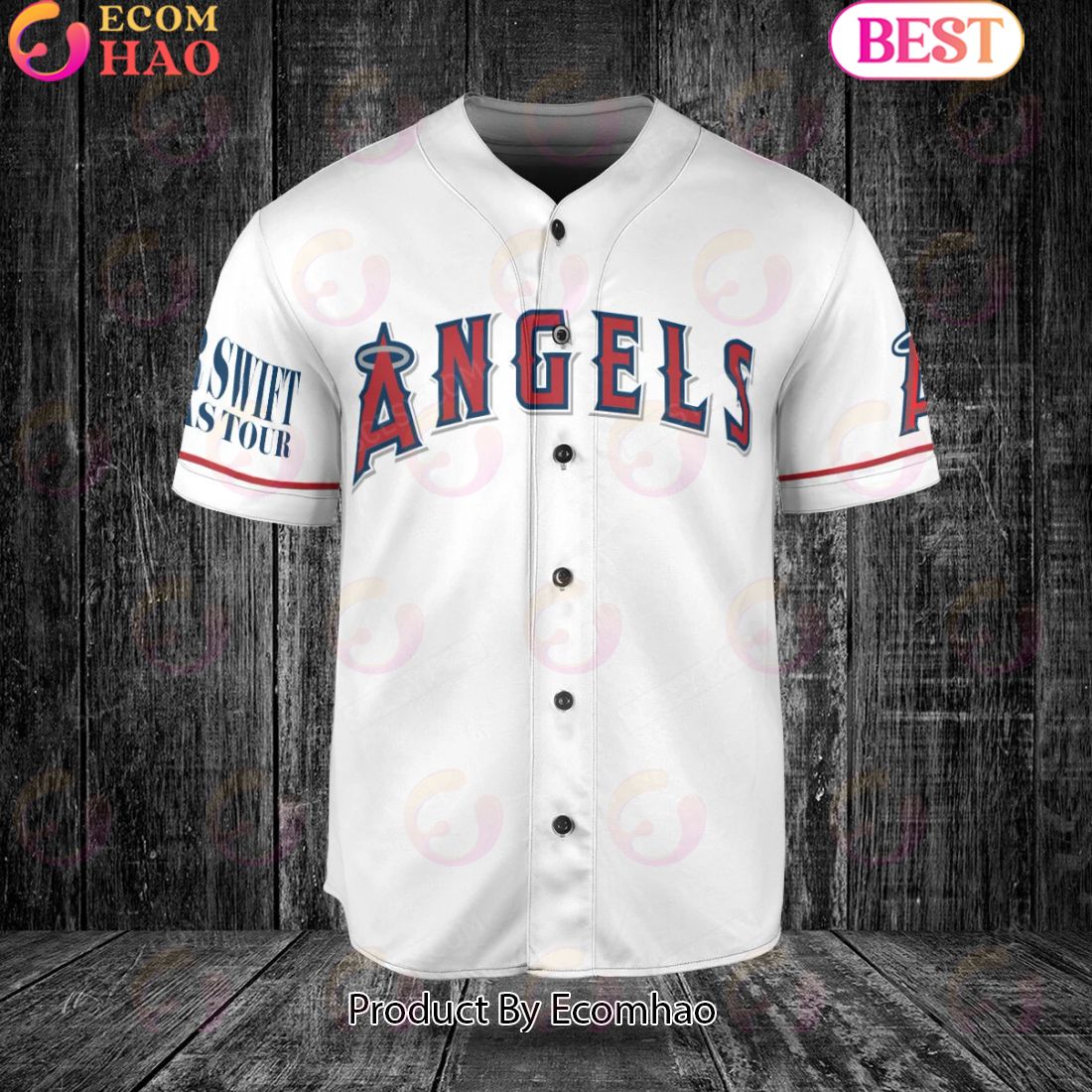 Los Angeles Angels Taylor Swift Baseball Jersey White