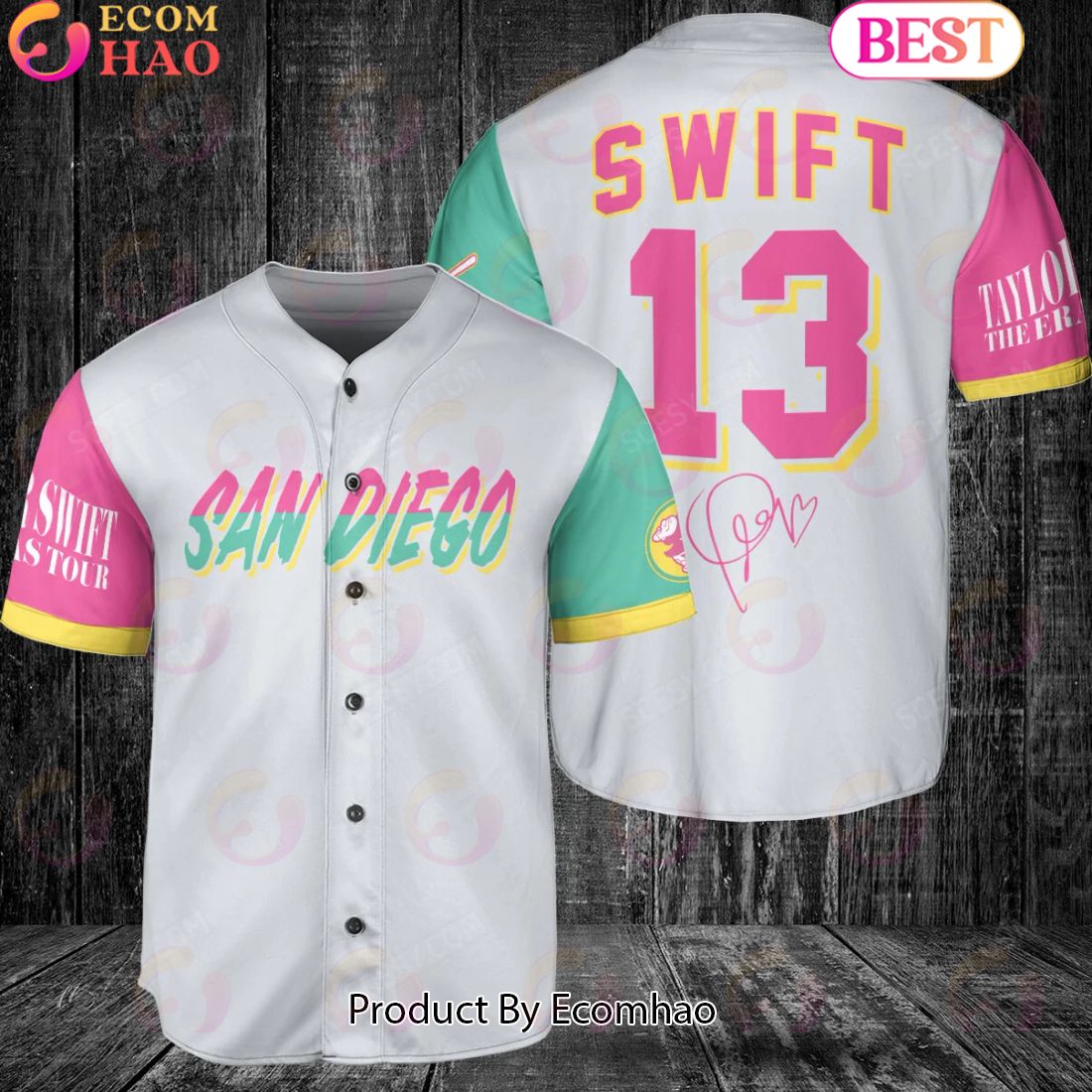 San Diego Padres Taylor Swift Baseball Jersey White